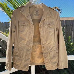 L.L. Bean Lightweight Tan Utility Jacket - Mesh Lining - Size XS